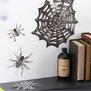 Halloween Die Cut Paper Spiders Cobweb Retro Vintage Wall Decor Beistle Inspired